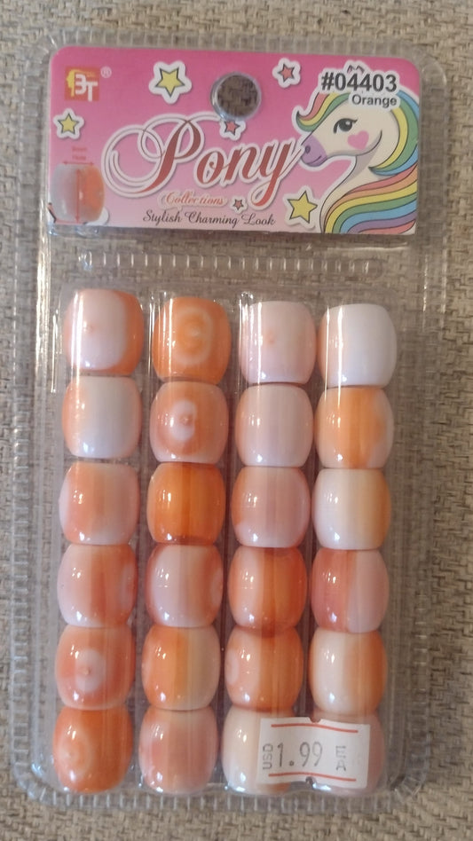 Pony Beads Orange