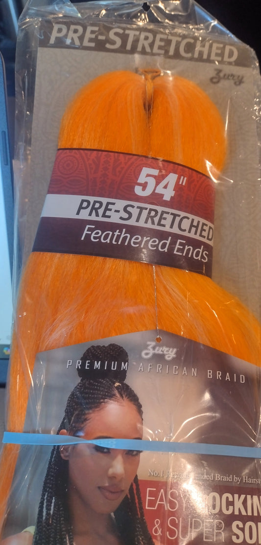 Zury Pre-Stretched Fast Braid 54" Peach/Platinum
