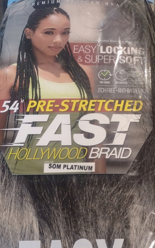 Zury Pre-Stretched Fast Braid 54" Platinum