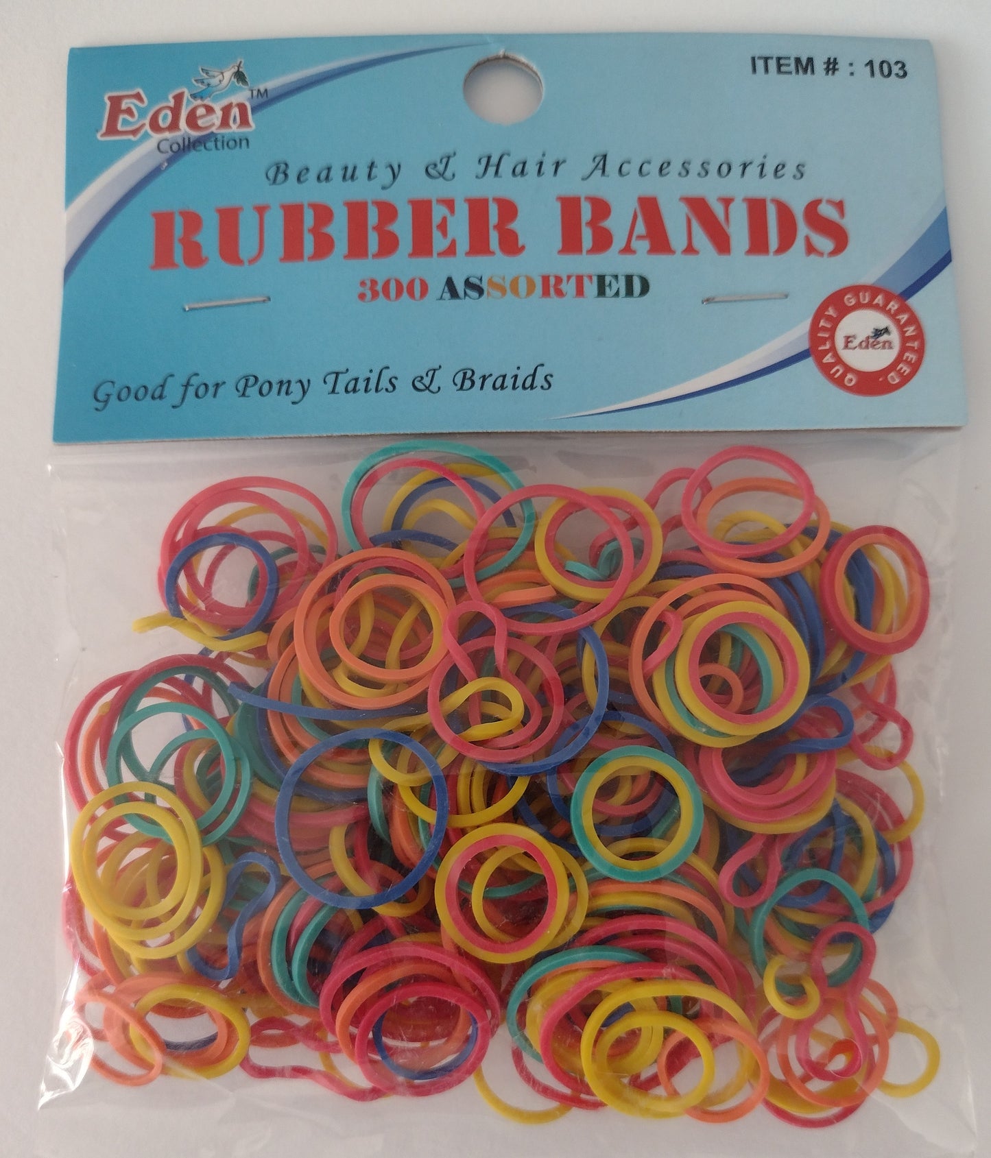 Rubber Bands Assorted Color Small 300 ct