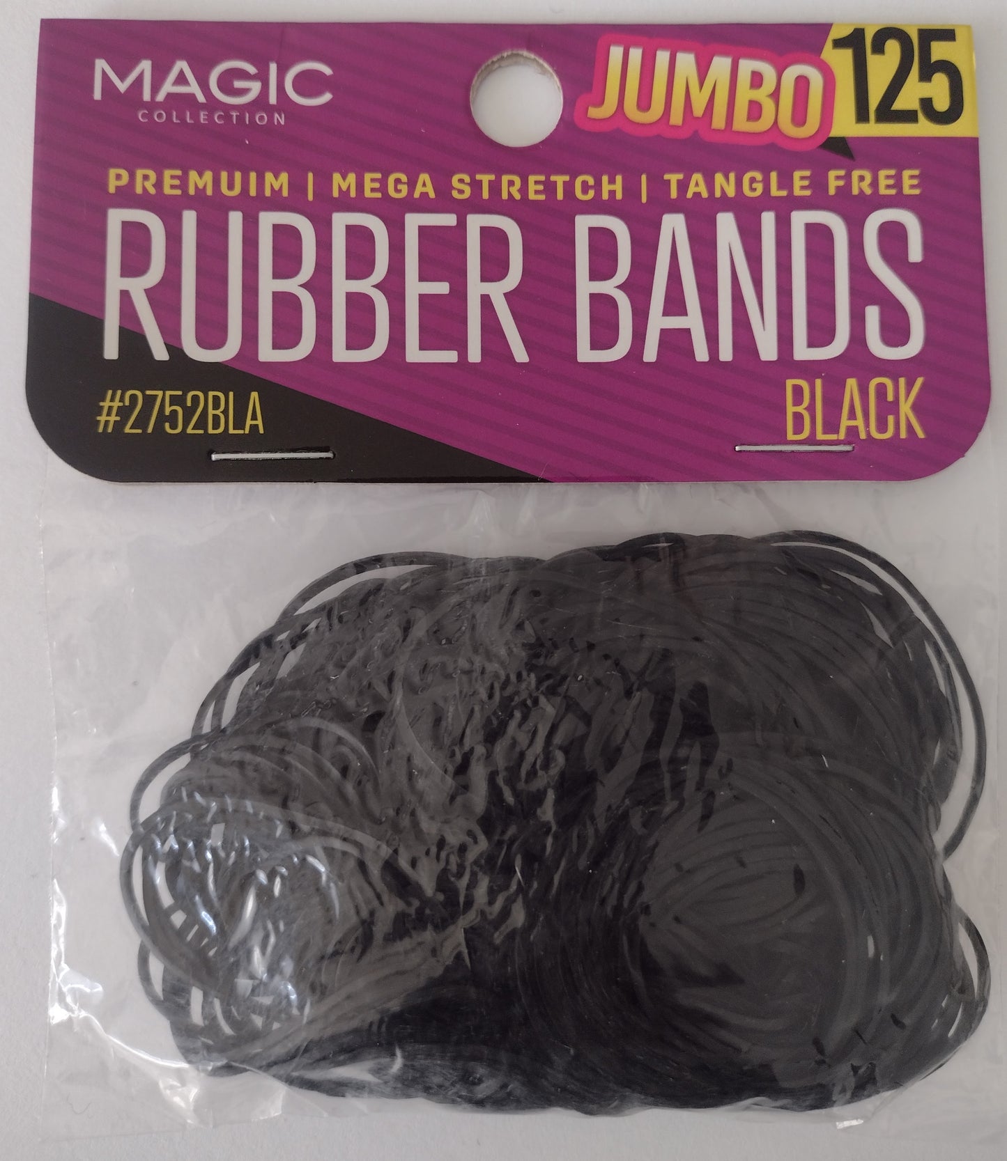 Jumbo Rubber Bands Black 125 ct