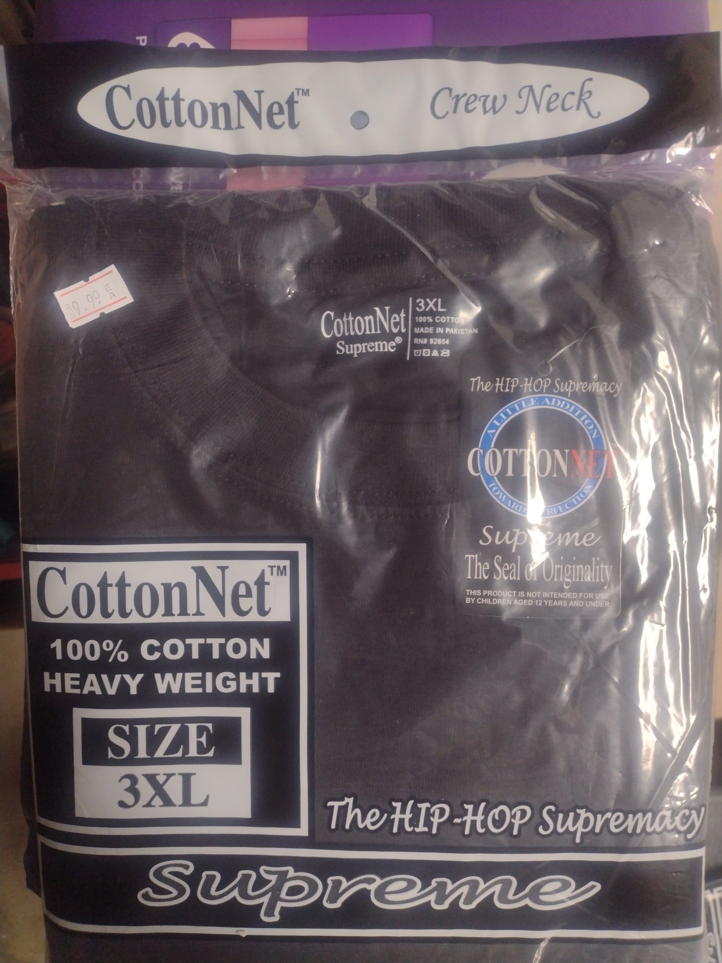 T-Shirt Men 3XL Black
