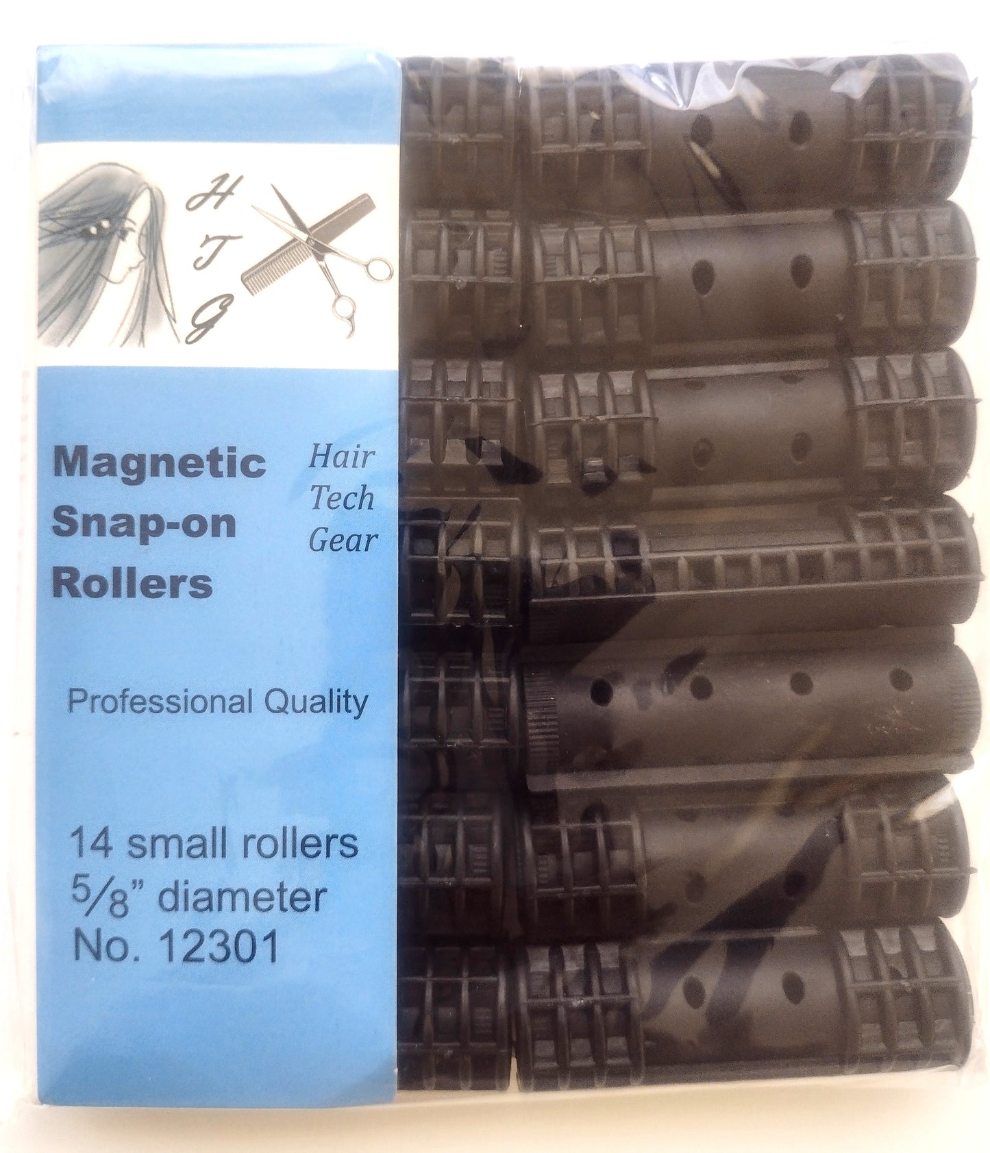 Snap-On Rollers Small Black 5/8" - 14ct