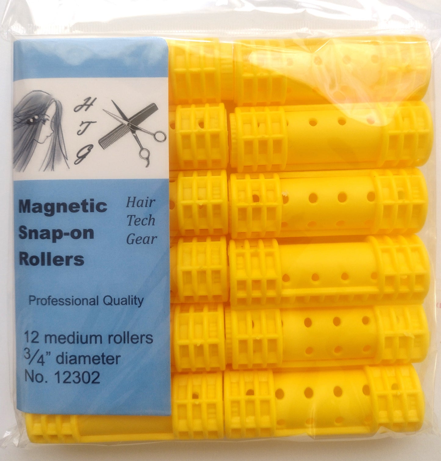 Snap-On Rollers Medium Yellow 3/4" - 12ct