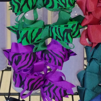 Zebra Hair Bows