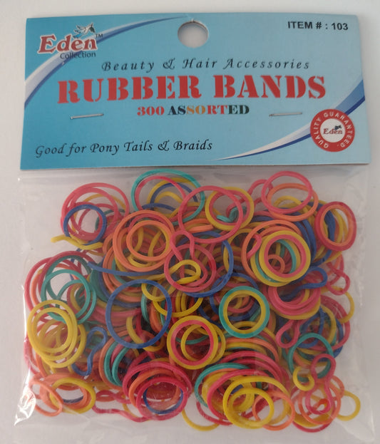 Rubber Bands Assorted Color Small 300 ct