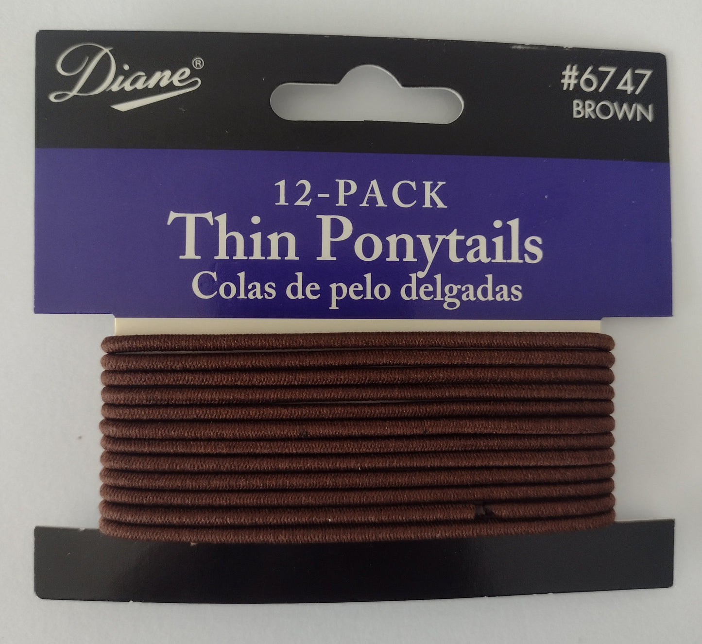 Diane Ponytail Holders Brown Thin