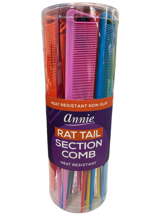 Annie Rat Tail Section Comb Assort Color