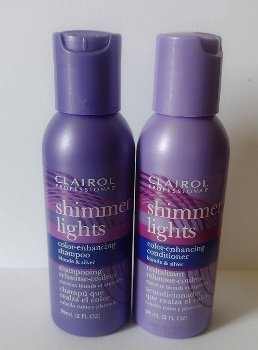 Clairol Shimmer Lights Shampoo and Conditioner Set 2 oz