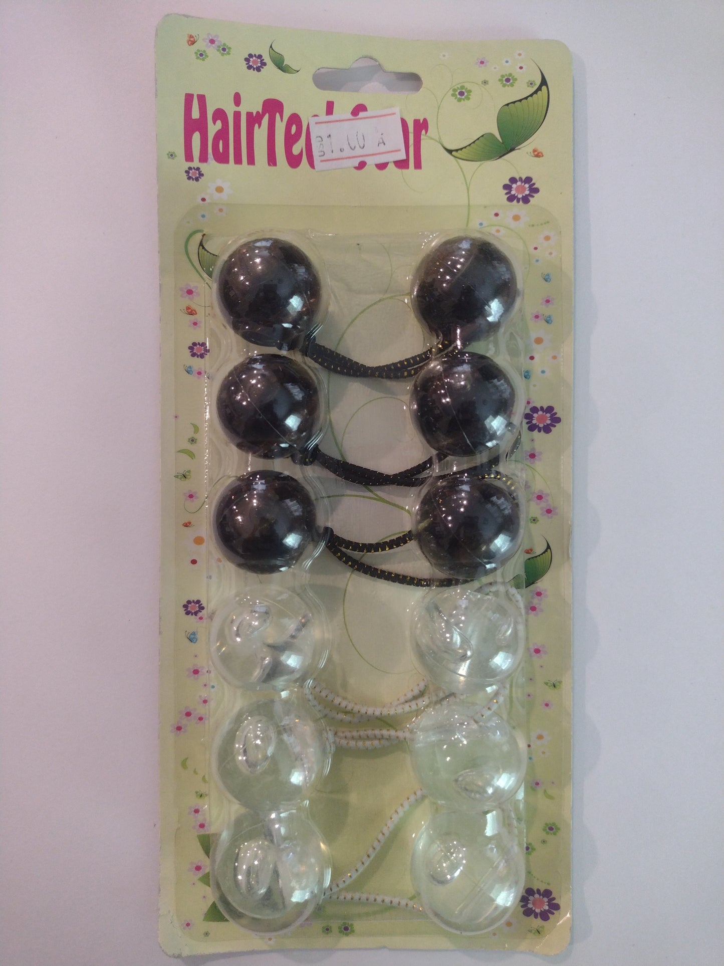 Hair Bows Black-Clear