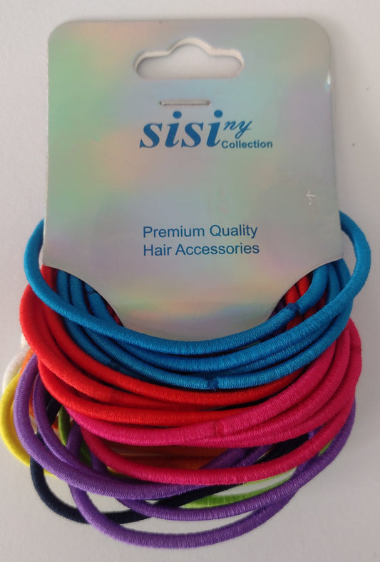 Sisi Ponytail Holders Assorted Thin