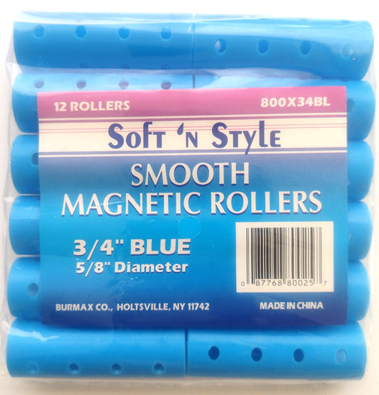 Smooth Magnetic Rollers 3/4" - 12ct